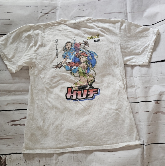 Huf Women's Short Sleeve White Animation T-shirt Size Medium - Picture 4 of 5